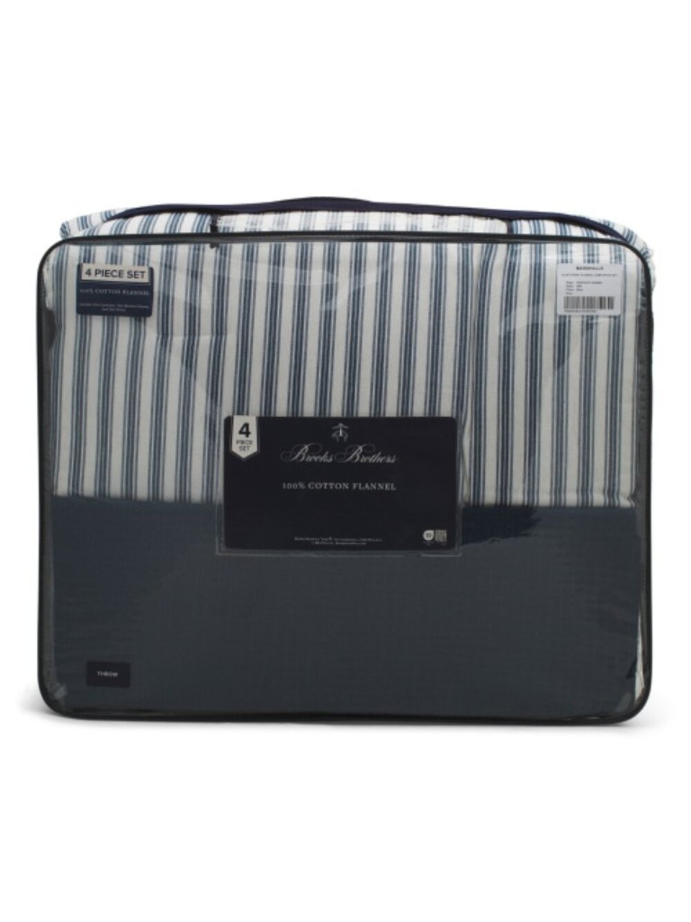 BROOKS BROTHERS Striped Flannel Comforter Set